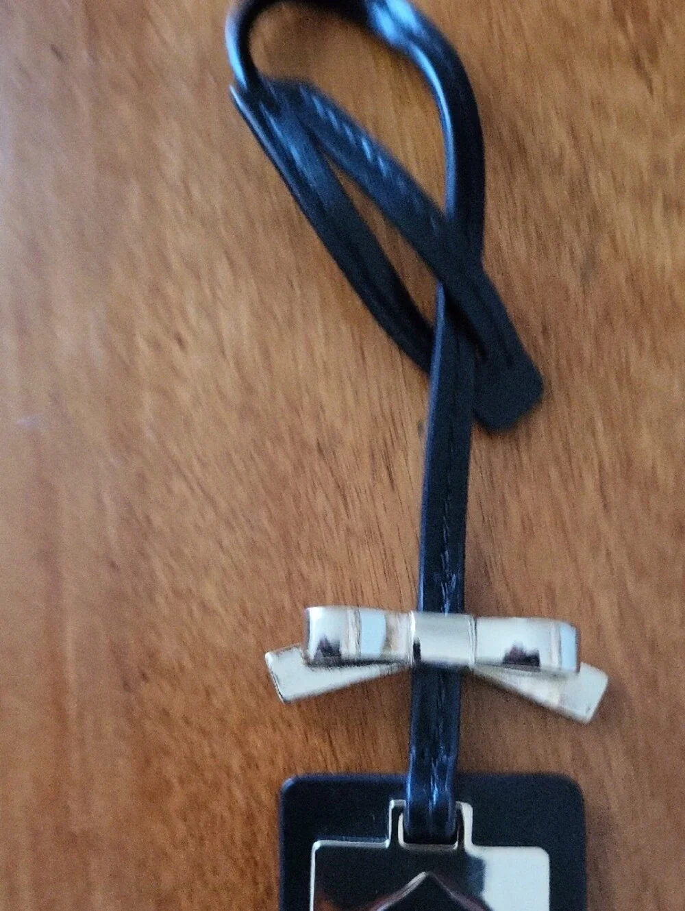 Black Spade Pendant Leather Lanyard - Designer Style